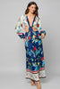 Floral crop top with elastic-waist tiered pants