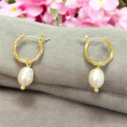 Mini Freshwater Pearl Drop Earrings