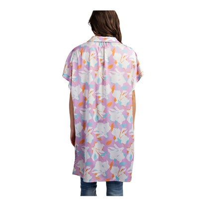 Floral Print Button Down Short Sleeve Shirt
