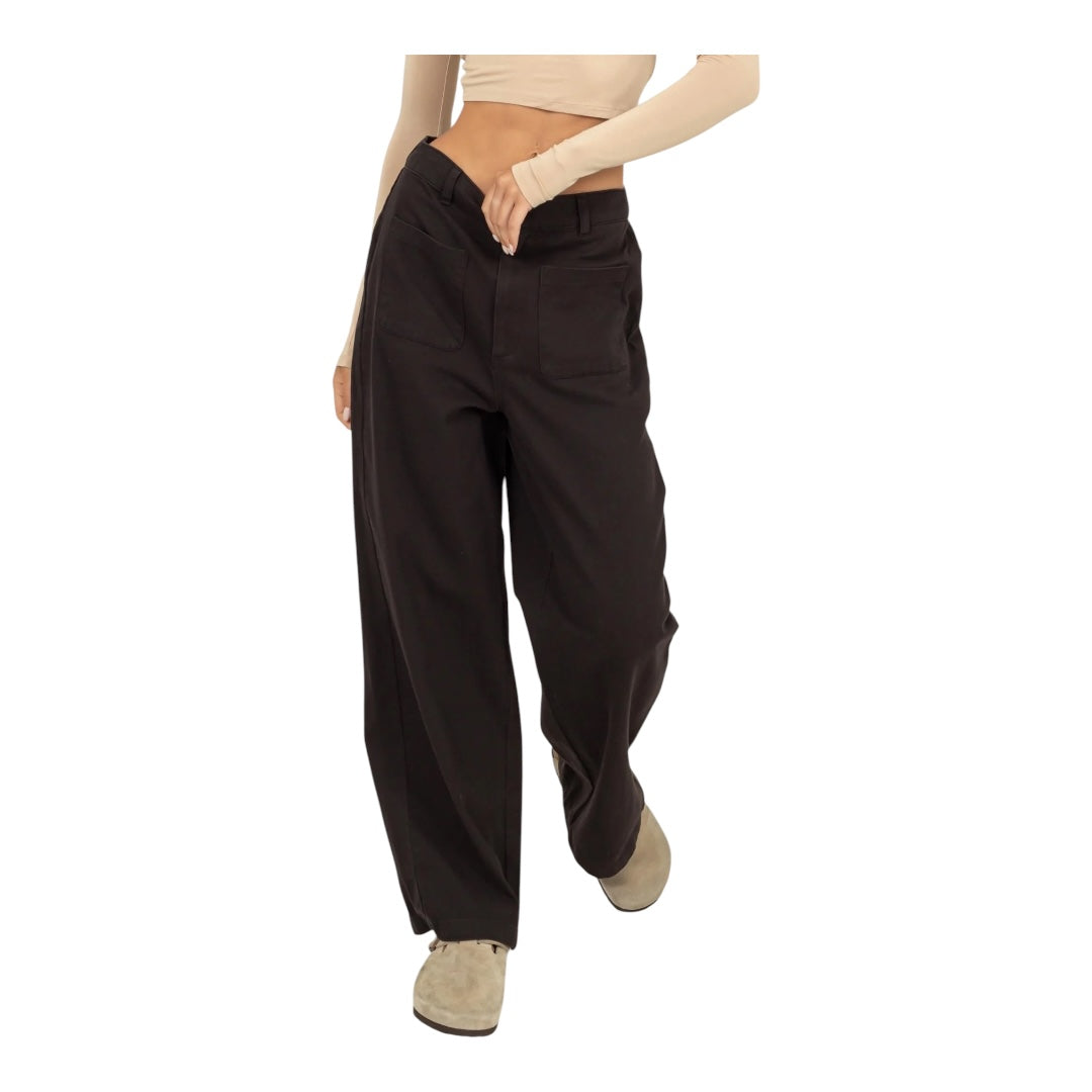 Black High Waisted Wide Leg Pants