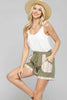 Artisan coast sage print shorts with lightweight fabric