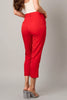 Button closure high-waist crop pants