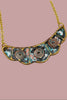 Brass copper patina necklace styled