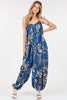 Bali breeze jumpsuit with floral print, back view