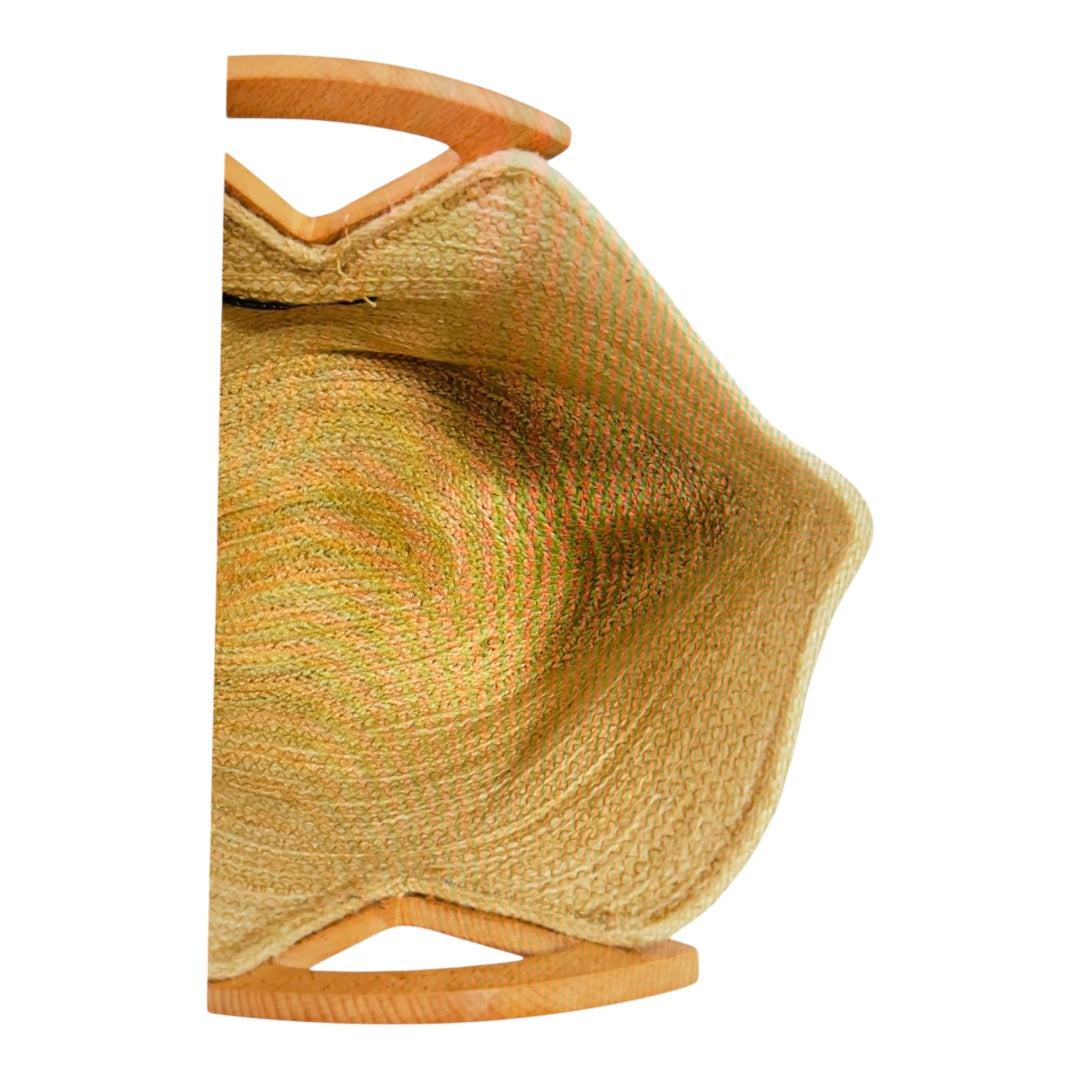 Floral Printed Jute Rectangle Tote Bag