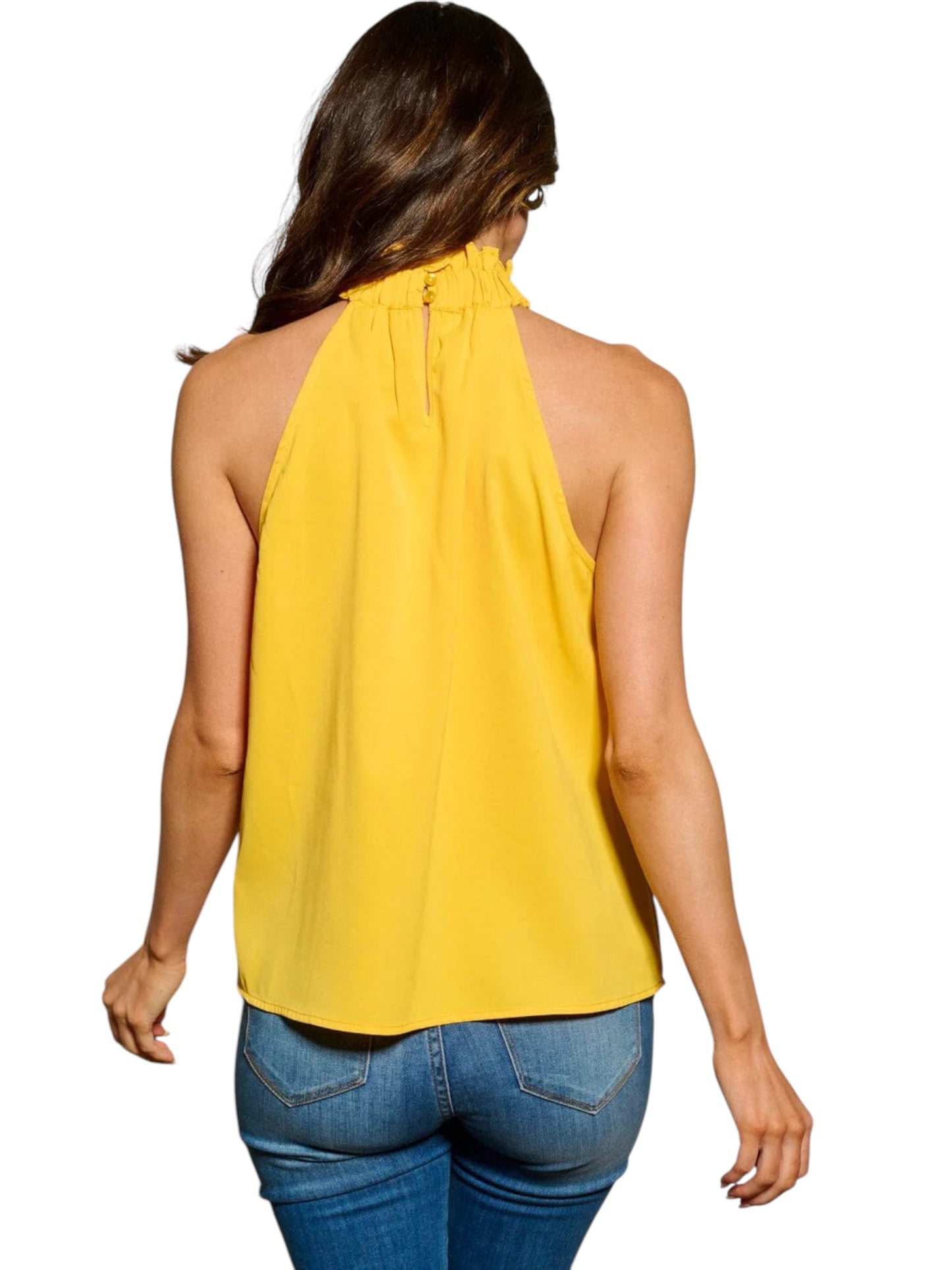 SLEEVELESS HALTER NECK TUNIC TOP