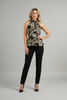 Wild Baroque ruched peplum halter top with baroque print
