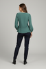 Long sleeve button front blouse with peplum