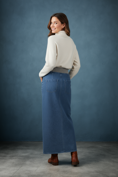 THE BUTTONDOWN BLUES DENIM SKIRT