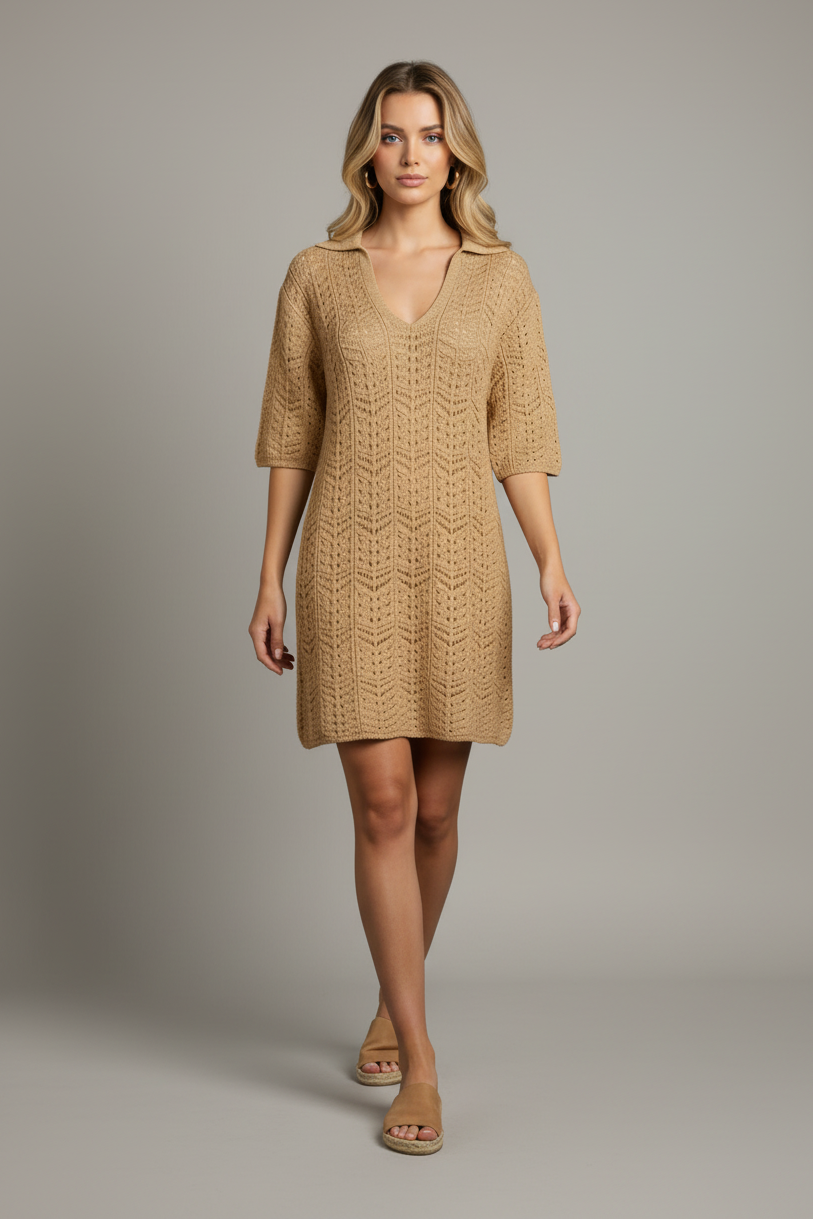 THE COASTAL COZY MINI DRESS