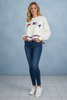 Sequin crop pullover with patriotic design