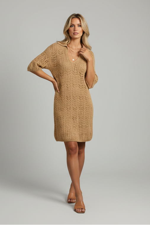 THE COASTAL COZY MINI DRESS