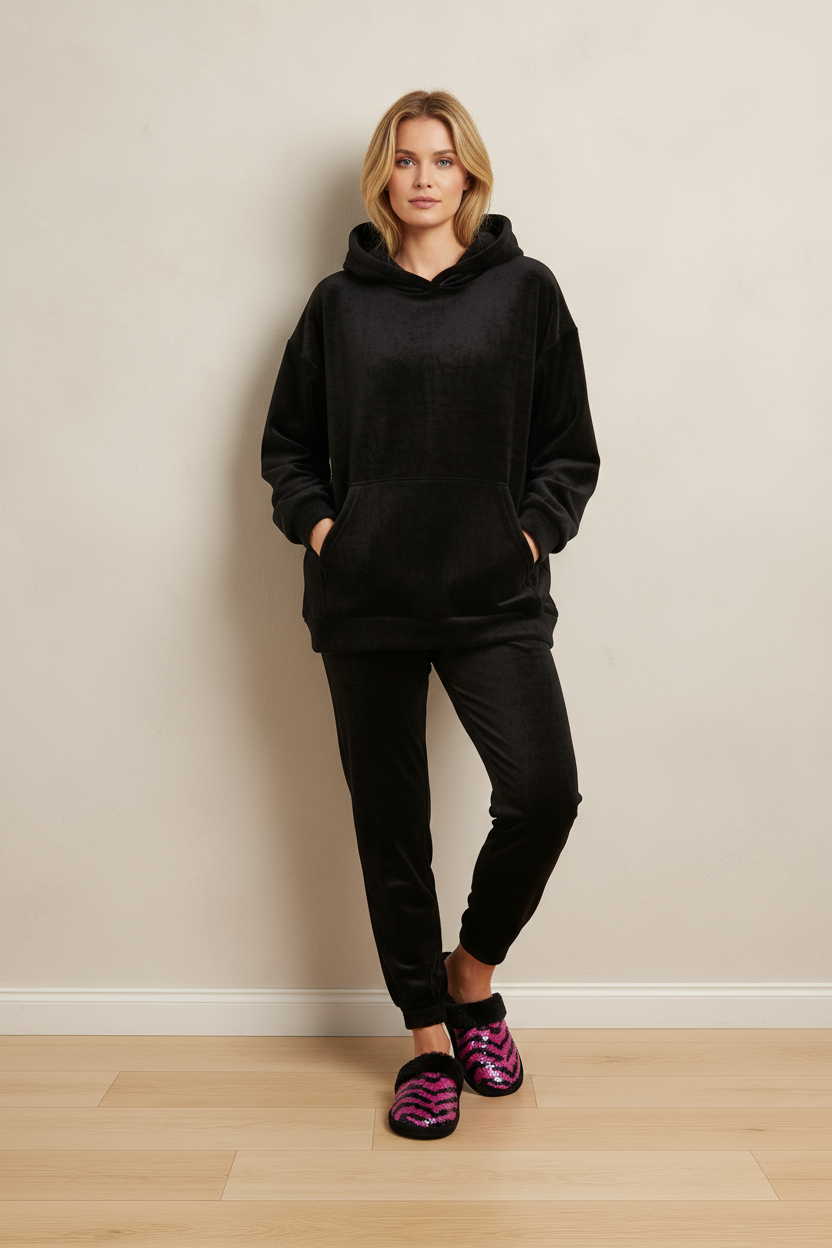 Zebra Faux Fur Sequin Slippers