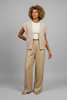Acrylic wool cap sleeve cardigan styled