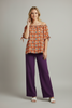 Geometric print off-the-shoulder top