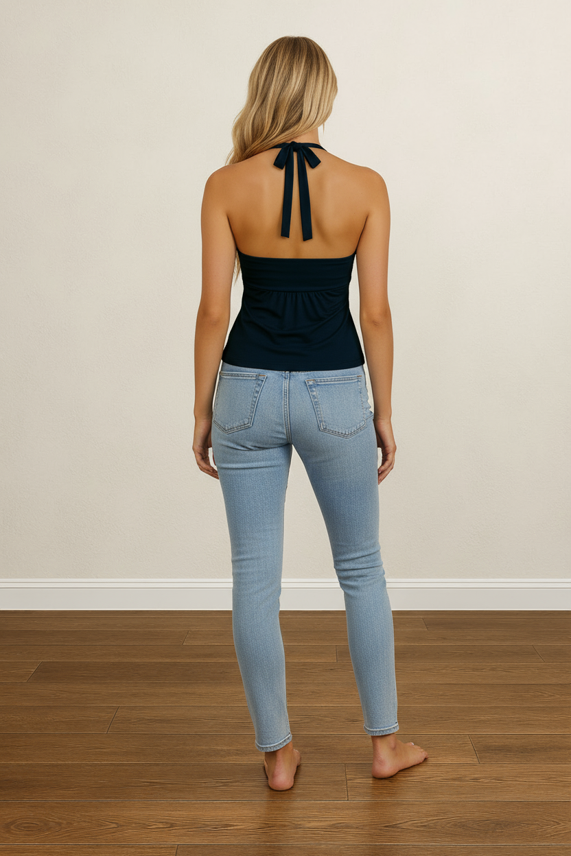 KNOT YOUR AVERAGE HALTER TOP