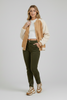 Colorblock sherpa jacket styled
