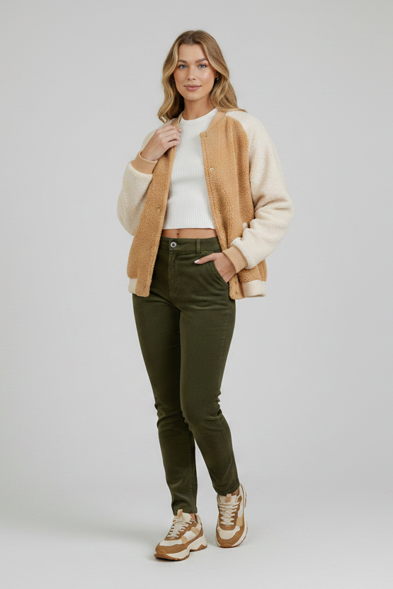 Off Duty Season Sherpa Colorblock Jacket
