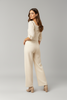Tweed top with lace 3/4 sleeves