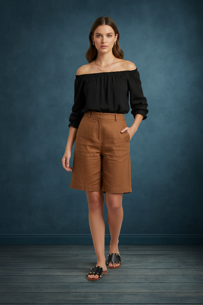 STELLA STUD BLACK & GOLD CROCODILE SOLE SLIPPERS