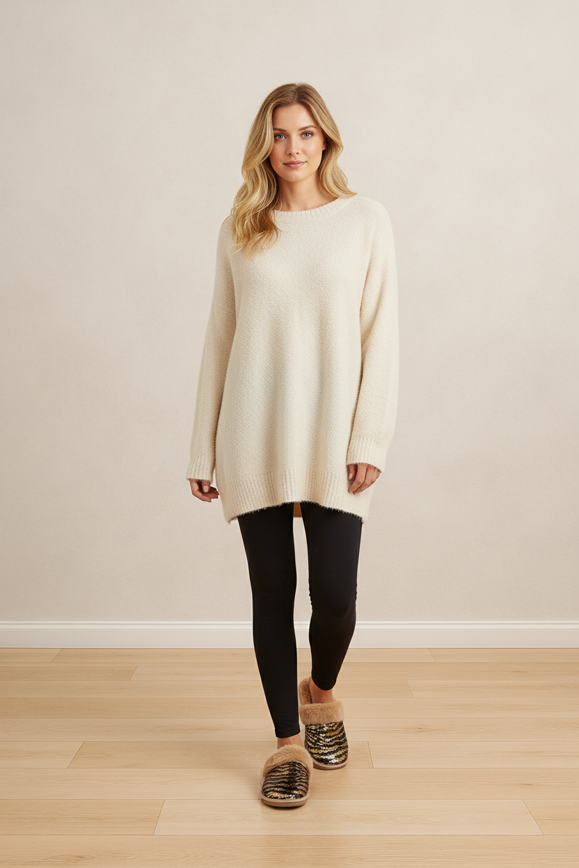 Zebra Faux Fur Sequin Slippers