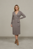 The Celine knit wrap dress in acrylic-cotton blend