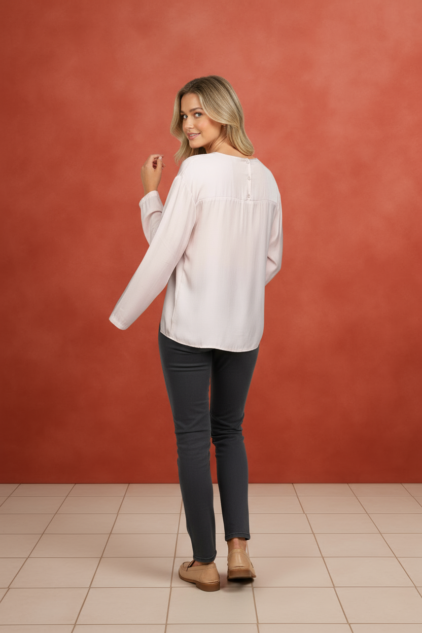 Twist & Whisper Long Sleeve Top