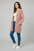 Open-front cardigan layering look