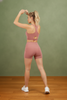 Biker short and sports bra gym set