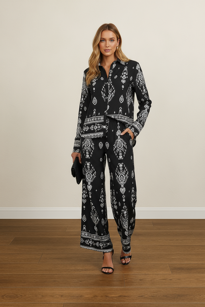 PAISLEY DRIFT WIDE LEG TWO PIECE SET