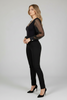 Sheer blouse V-neck bodysuit, layered styling