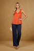 Knot-front satin top, styled for a night out