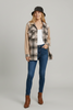 Urban Fringe plaid shacket close up