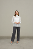 Lustre blouse shimmer finish