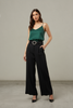 Belted luxe flare pants side view