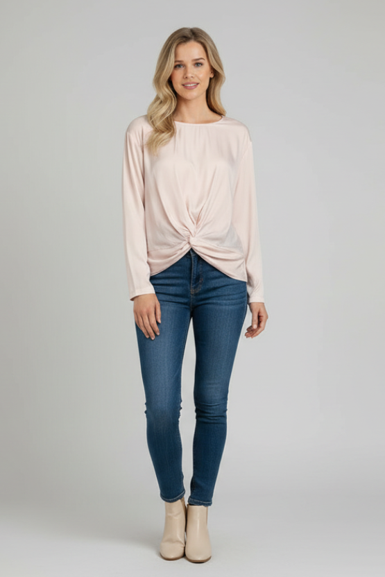 Twist & Whisper Long Sleeve Top