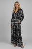 Paisley print wide-leg pants and top set