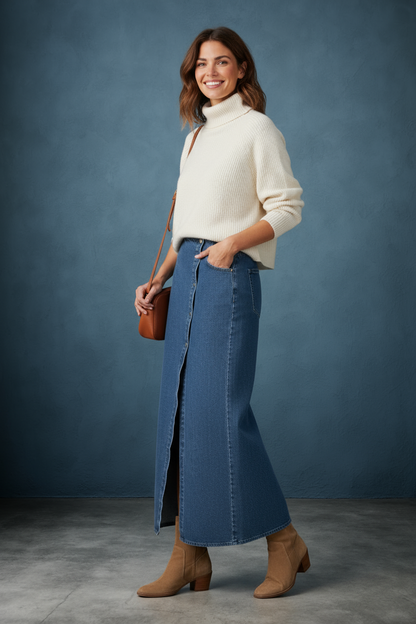 THE BUTTONDOWN BLUES DENIM SKIRT