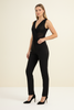 Sheer pleated overlap front bodysuit