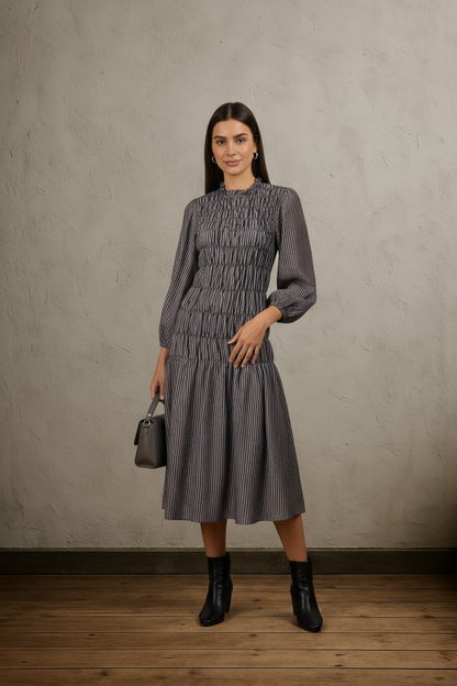 Strut in Stripes Midi Dress