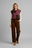 Sleeveless colorblock vest side view