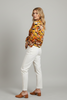 Abstract print tie-front blouse by Mandalay and Company