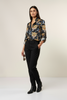 Animal print black leopard blouse
