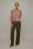 Soft Serenade mocha boat neck blouse