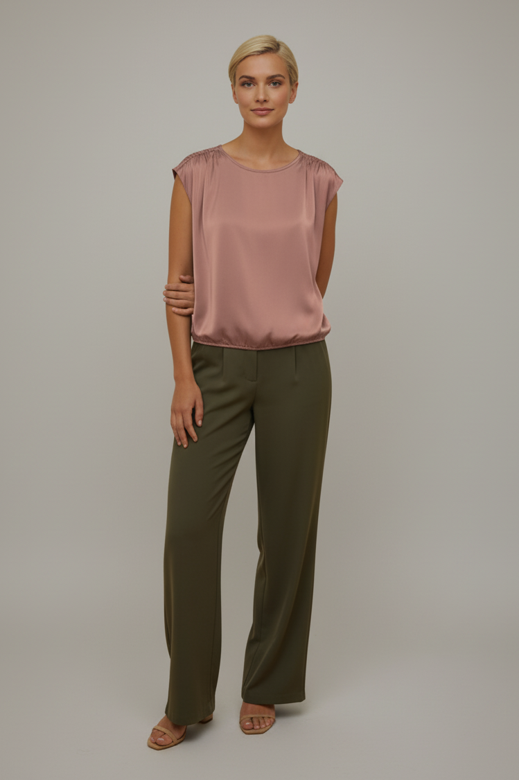 Soft Serenade Mocha Blouse