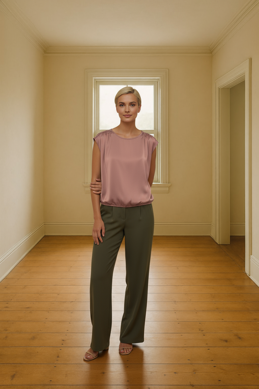 Soft Serenade Mocha Blouse