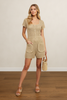 Golden Coast knit romper in gold