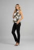 Baroque print peplum halter top