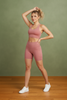 Athletic crop top and biker short set