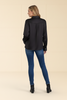 Long sleeve V-neck blouse with bow detail